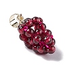 Natural Garnet Cluster Pendants X-G-G928-01LG-2