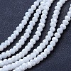 Electroplate Glass Beads Strands X-EGLA-A034-P6mm-B18-1