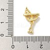 Butterfly Shape Brass Clear Cubic Zirconia Multi-Strand Links KK-L075-010LG-4