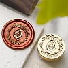 Golden Tone Wax Seal Brass Stamp Head DIY-B079-01G-Q-1