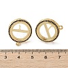 Brass Micro Pave Black Cubic Zirconia Stud Earrings Findings KK-R215-09G-01-3