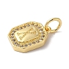 Real 18K Gold Plated Brass Micro Pave Clear Cubic Zirconia Pendants KK-L216-002G-X-2