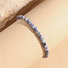 Natural Blue Spot Jasper Heishi Beaded Braided Bracelets SA4116-8-1