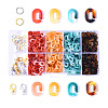 800Pcs 4 Colors Oval Acrylic Linking Rings DIY-YW0002-39-1