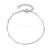 Brass Bar Link Chain Bracelets for Women Men BJEW-JB10274-02-1