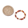 Natural Gemstone Beaded Stretch Rings RJEW-JR00866-5