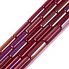 Electroplate Transparent Glass Beads Strands X-EGLA-Q132-02A-C01-1