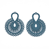 430 Stainless Steel Filigree Pendants STAS-S108-22A-2