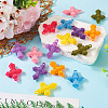 16Pcs 8 Colors Flocking Resin Pendants RESI-TA0002-77-5