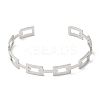 Non-Tarnish 304 Stainless Steel Hollow Rectangle Cuff Bangles LS-BJEW-H322-01P-2