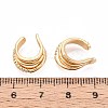 Brass Micro Pave Clear Cubic Zirconia Cuff Earrings EJEW-T047-77G-3