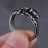 Stainless Steel Word Open Cuff Ring FIND-PW0020-16E-2