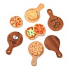 50Pcs 10 Style Resin Imitation Pizza FIND-CJ0004-34-8