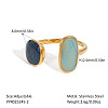 304 Stainless Steel Colorful Open Cuff Rings for Women LS-NC3408-2-1