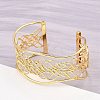 Exaggerated 304 Stainless Steel Cuff Bangles for Women BJEW-P363-02G-3