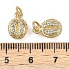 Brass Micro Pave Cubic Zirconia Pendants KK-I358-061G-A-3