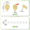 30Pcs Rack Plating Golden Alloy Stud Earring Findings EJEW-UN0002-37-3