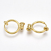 Brass Clip-on Earring Converters Findings KK-T038-243G-4
