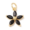 Brass Micro Pave Cubic Zirconia Pendants ZIRC-P098-03G-2