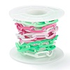 Eco-friendly Spray Painted Handmade Brass Paperclip Chains KK-J276-18-P17-3