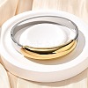 304 Stainless Steel Hinged Bangles for Women BJEW-C091-02E-GP-1