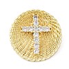 Brass Micro Pave Cubic Zirconia Pendants KK-S510-34G-01-1