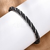 316 Surgical Stainless Steel Twisted Rope Shape Cuff Bangles BJEW-P319-04B-1