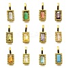 304 Stainless Steel Rhinestone Charms STAS-M109-04G-1