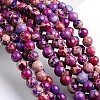 Dyed Natural Imperial Jasper Round Bead Strands G-M274-03-8mm-1