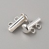 Sterling Silver Slide Lock Clasps STER-WH0008-33-2