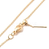 1mm Rack Plating Brass Cable Chain Adjustable Slider Necklaces for Women Men MAK-L044-03G-2