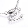 Brass Micro Pave Cubic Zirconia Pendant Necklaces NJEW-L146-07-4