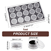 15 Slots Mini Round Plastic Jewelry Screw Top Bead Jars Sets with Velvet Inside AJEW-WH0472-42C-2