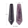 3Pcs 3 Style Gemstone Pointed Beads G-FS0001-79-2