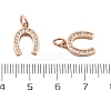 CZ Brass Micro Pave Cubic Zirconia Horse Shoe Charms ZIRC-L018-13RG-2