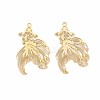 Rack Plating 201 Stainless Steel Filigree Pendants STAS-T057-35G-2