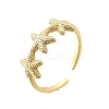 Brass Cuff Rings for Women RJEW-F184-08C-G-2