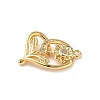 Brass Micro Pave Clear Cubic Zirconia Pendants KK-D504-10G-2