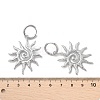 304 Stainless Steel Sun Hoop Earrings EJEW-M073-01P-3