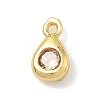 Brass Micro Pave Cubic Zirconia Charms KK-G548-20G-05-1