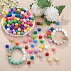 100Pcs Silicone Beads Round Rubber Bead 15MM Loose Spacer Beads for DIY Supplies Jewelry Keychain Making JX461A-4
