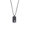 201 Stainless Steel Ruby Rhinestone Pendant Necklaces FS-WGBCC8A-03-2
