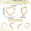10 Pairs Brass Hoop Earrings for Women EJEW-SC0001-63A-2