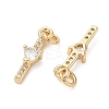 SHEGRACE Brass Micro Pave Cubic Zirconia Pendants XGRQ3D637-513G-2