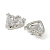 Brass Micro Pave Cubic Zirconia Charms KK-C107-14B-P-2