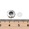 925 Sterling Silver Colorful Cubic Zirconia European Beads STER-R005-01AS-04-3