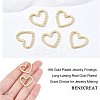 BENECREAT 10Pcs Brass Linking Rings KK-BC0004-83-3