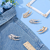 2Pcs Angel Wings Zinc Alloy Rhinestone Brooches for Backpack Clothes Wedding Party JEWB-WR0001-12P-4