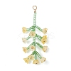 Glass Seed Beaded Flower Big Pendants PALLOY-MZ01184-02-1