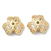 Brass Pave Clear Cubic Zirconia Bead Caps KK-B072-20G-1